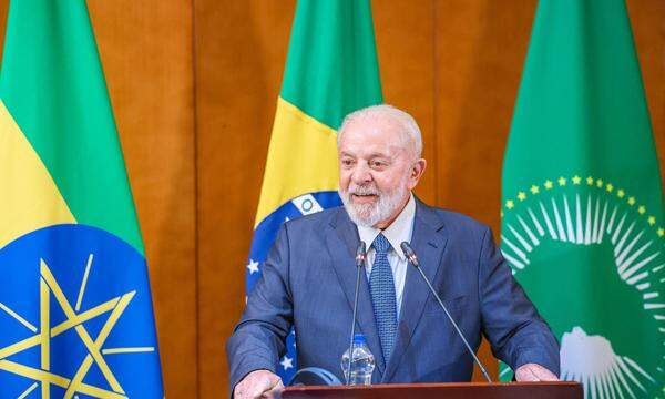 Präsident Luiz Inacio Lula da Silva in Addis Ababa. 