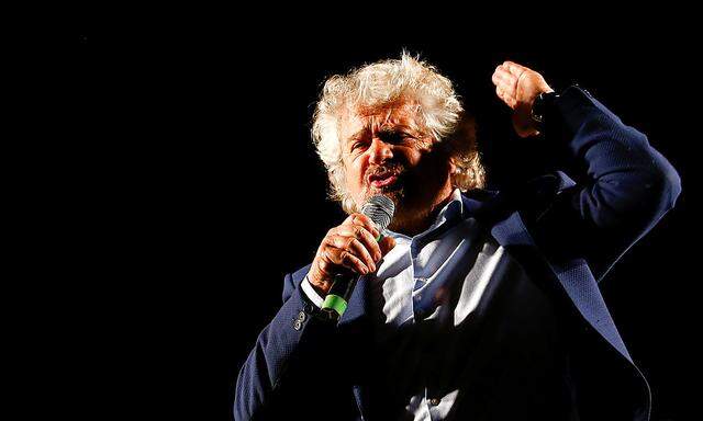 Beppe Grillo, Gründer der Fünf-Sterne-Bewegung und Gegner der Pläne von Premier Renzi.