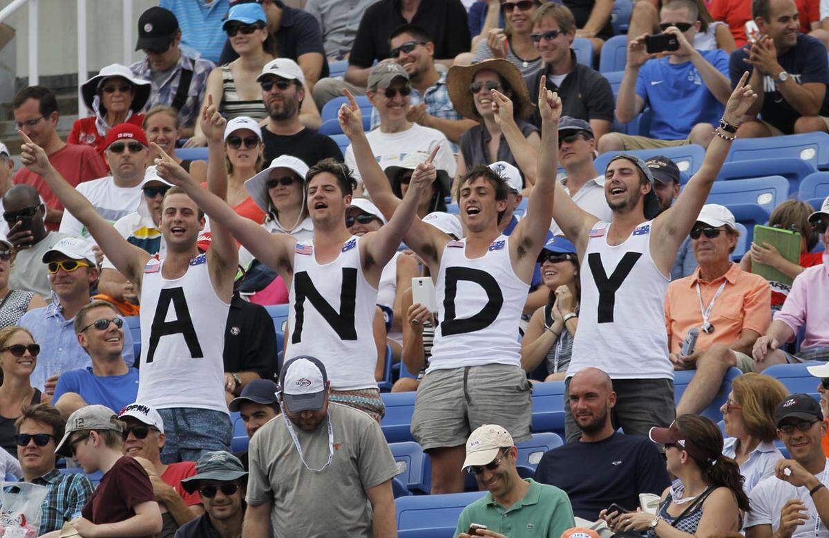 Andy Murray wurde auch tatkräftig von nicht-prominenten Fans unterstützt.