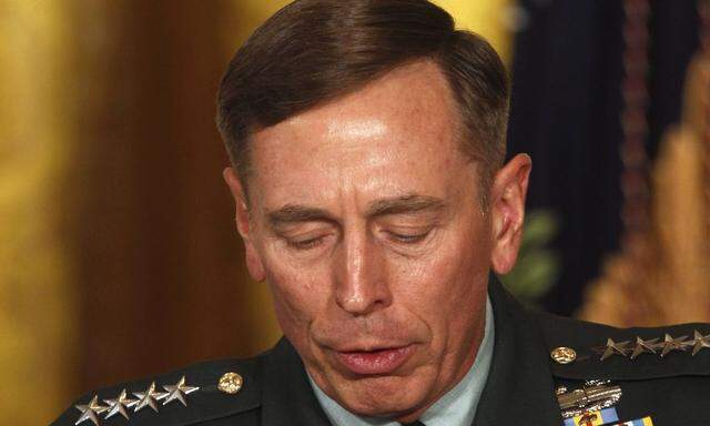 File photo of then U.S. Army Gen. David Petraeus at event in the East Room of the White House