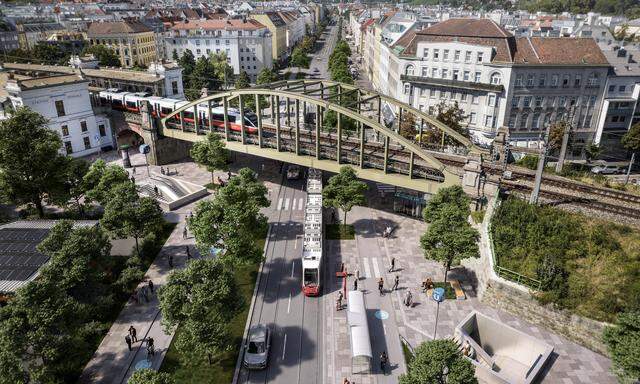 Die U5 begünstigt laut Experten künftig auch die Ausdehnung des gehobenen Wohnsegments in Richtung Hernals (Bild: Illustration der geplanten U-Bahn-Station).