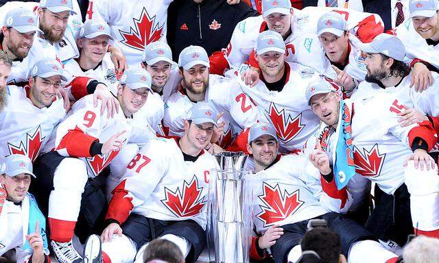 Team Kanada mit Pokal