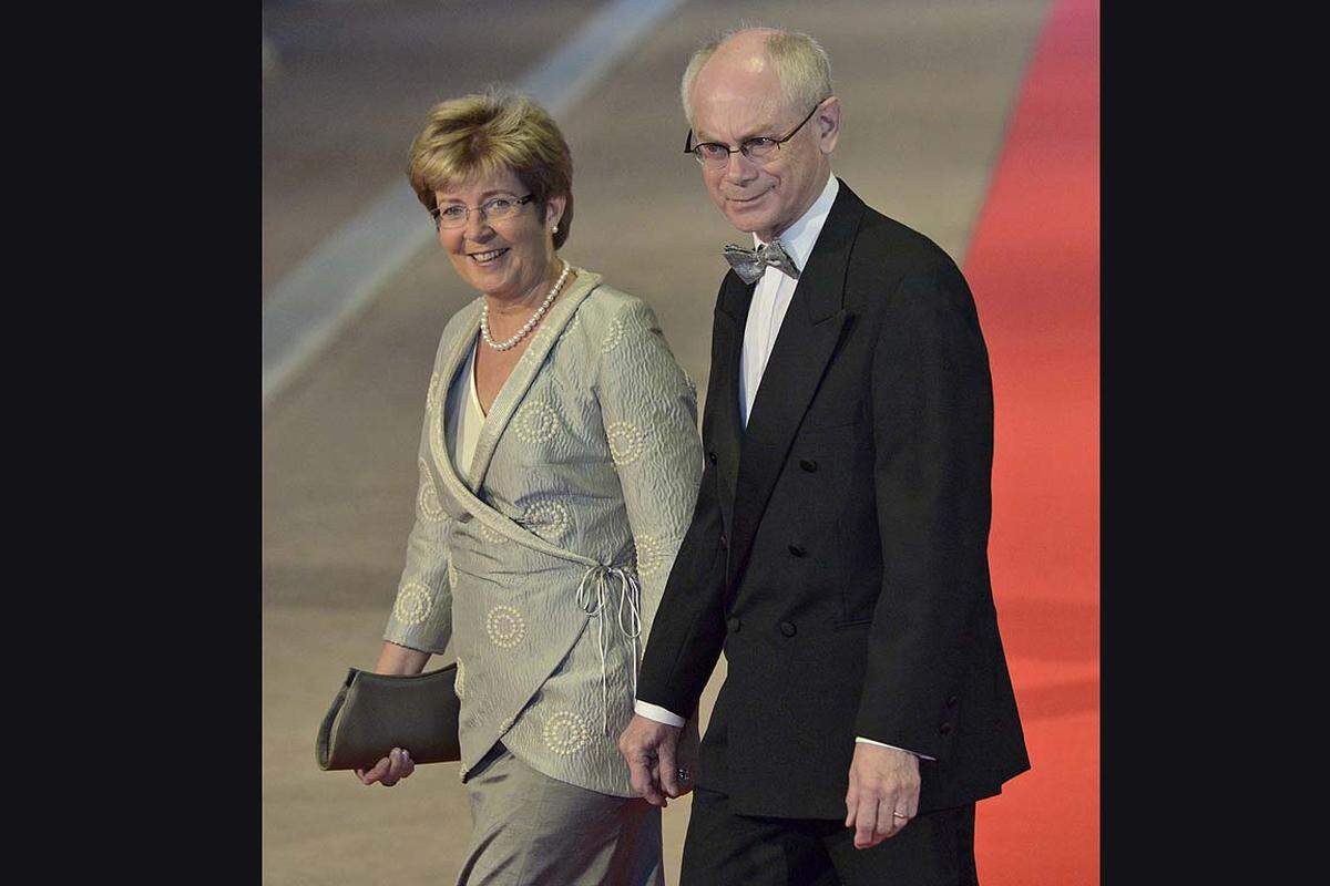 Der Präsident des Europäischen Rates Herman Van Rompuy und seine Frau Geertrui.