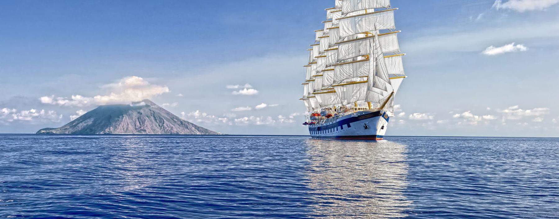 Reisen unter 42 Segeln: Die Royal Clipper kreuzt auch im westlichen Mittelmeer. 