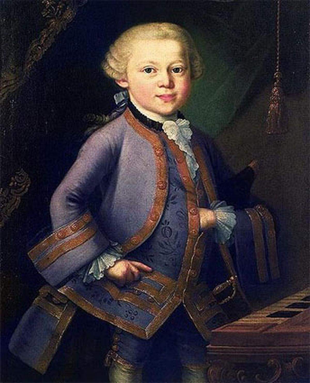 "Wolferl" ist der Prototy des Wunderkindes. Mit fünf Jahren begann er zu komponieren, mit sechs spielte er vor Kaiserin Maria Theresia. Die er - seinem Alter entsprechend - auch gleich damit bezirzte, dass er ihr auf den Schoß kletterte und einen Kuß gab.