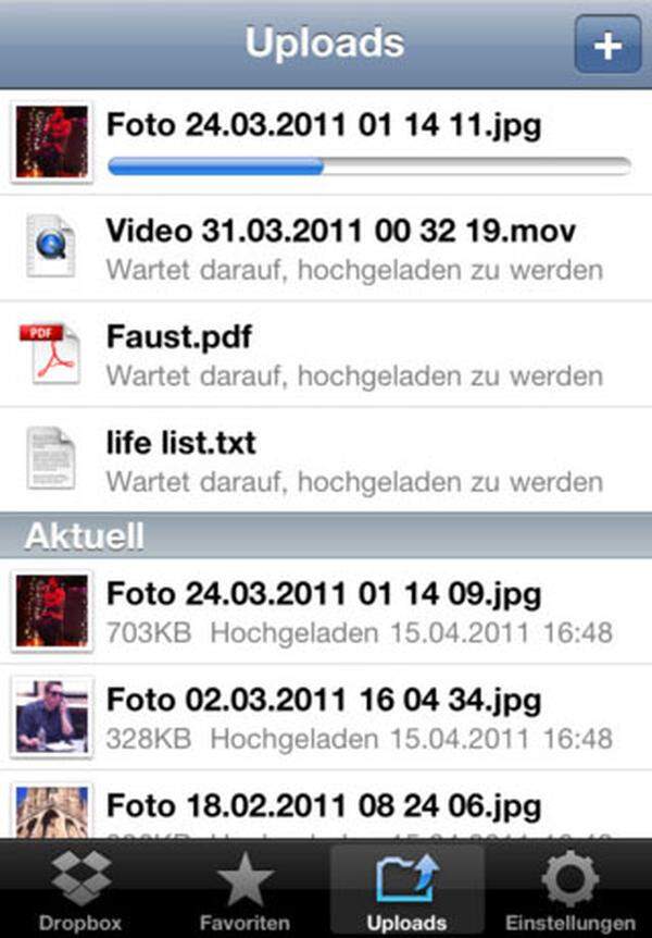 Alle wichtigen Dateien, jederzeit und überall verfügbar. Das ist die Prämisse, unter der Dropbox erfolgreich geworden ist. Die iPhone-Version erlaubt Upload und Synchronisierung der Dateien, und bietet auch die Möglichkeit, etwa PDF-Dateien direkt in der App zu lesen. Wer Dateien als "Favoriten" kennzeichnet, kann auf diese auch offline zugreifen.