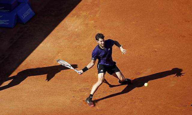 April 27 2019 Barcelona Catalonia Spain Dominic Thiem during the match against Jaume Munar co