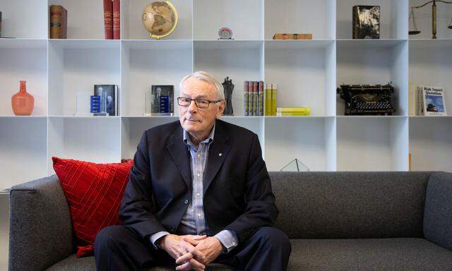 International Olympic Committee (IOC) member Dick Pound poses in his offices in Montreal
