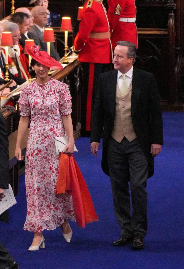 Der ehemalige britische Premierminister David Cameron mit Ehefrau Samantha. 