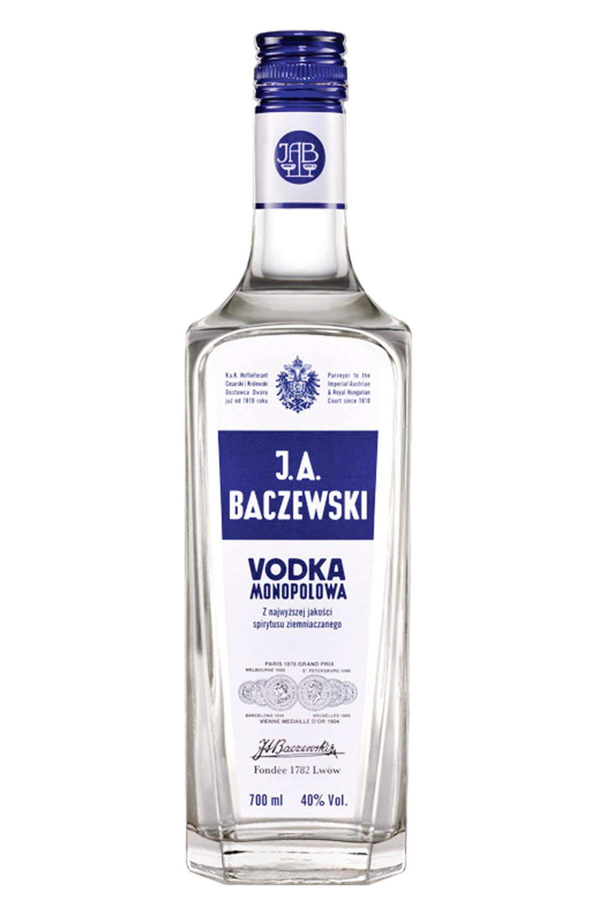 Seit 1782: Wodka und Gin von J. A. Baczewski aus Wien, weitgehend unbekannt.