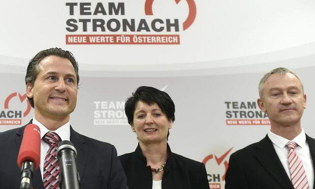 PK TEAM STRONACH 'VORSTELLUNG DES U-AUSSCHUSS-TEAMS': LUGAR / DIETRICH / AUER