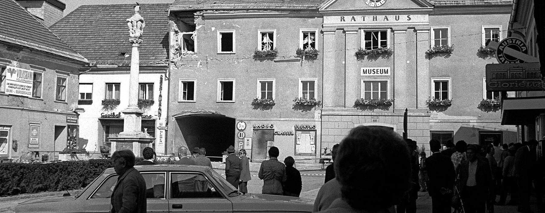 Bei der versuchten Sprengung des Völkermarkter Heimatmuseums am 18. September 1979 wurden drei Menschen verletzt – der Museumskustos und die beiden Bombenleger.