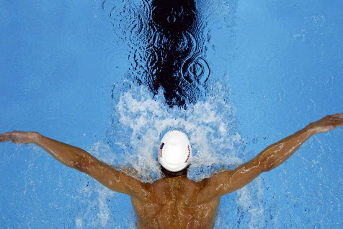 Der schnellste menschliche "Delphin" Michael Phelps auf dem Weg zum nächsten Weltmeistertitel.