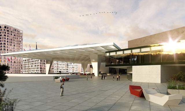 Landmark "Donausegel": Ein neues Vordach für das Austria Center Vienna.