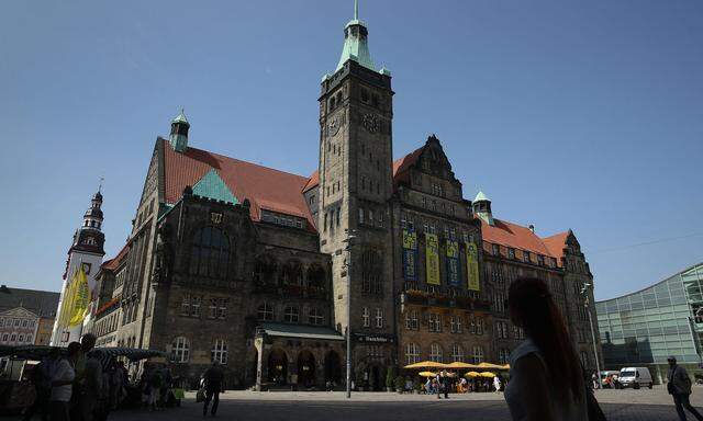 Rathaus Chemnitz evakuiert