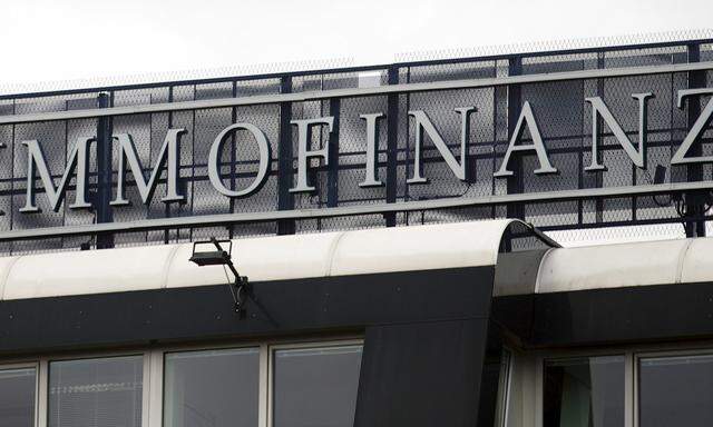 The logo of Austrian property group Immofinanz is seen on the rooftop of an office building in Vienna
