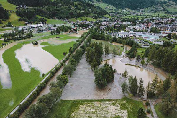 Auswirkungen des Hochwassers im Gasteinertal. 