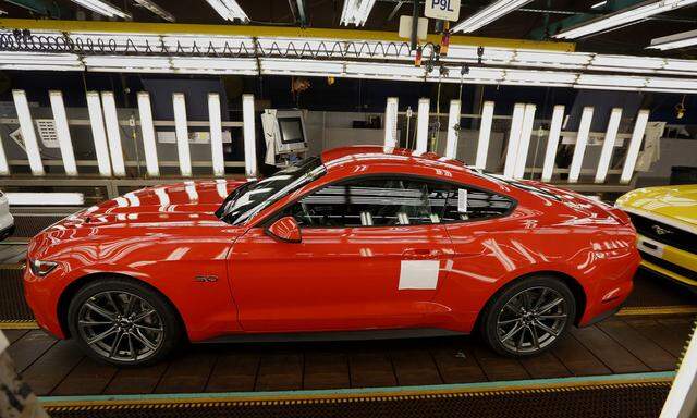 Ford Motor Co. Begins Production Of First Mustang To Be Sold Worldwide