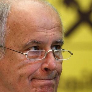 Raiffeisen Bank International Chief Executive Sevelda addresses a news conference in Vienna