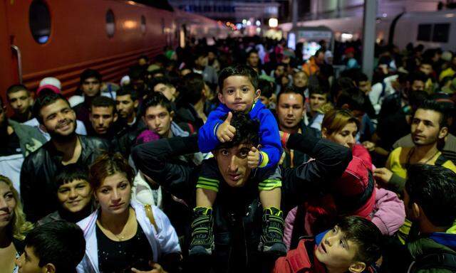 Am Bahnhof in München kamen rund 20.000 Flüchtlinge am Wochenende an.
