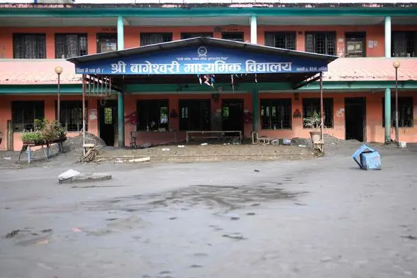 Die Bageshwori Secondary School im nepalesischen Distrikt Dhading ist von den verheerenden Sturzfluten betroffen.
