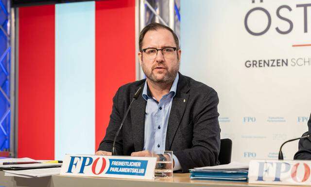 FPÖ-Generalsekretaer Christian Hafenecker