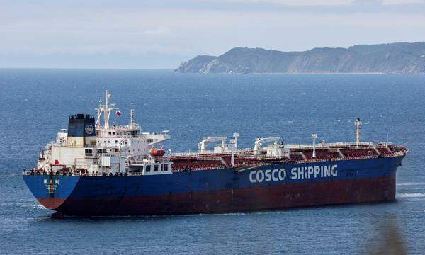 Ein Schiff der chinesischen Reederei Cosco.