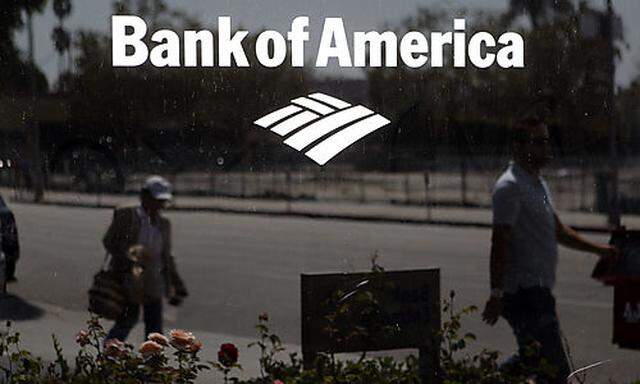 A Bank of America sign is seen outside a  Bank of America branch in Los Angeles, Monday, Sept. 12, 20