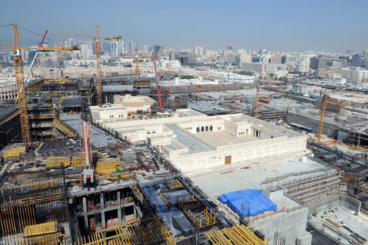 Großbaustelle im Zentrum von Doha