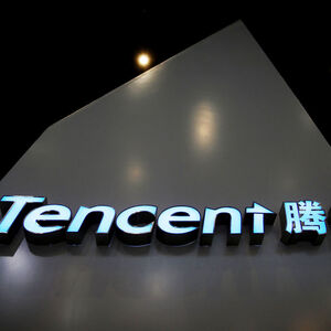 FILE PHOTO: A sign of Tencent is seen during the third annual World Internet Conference in Wuzhen town of Jiaxing