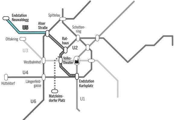 ... über den Elterleinplatz und die U6 (Station Alser Straße oder Station Michelbeuern) ....