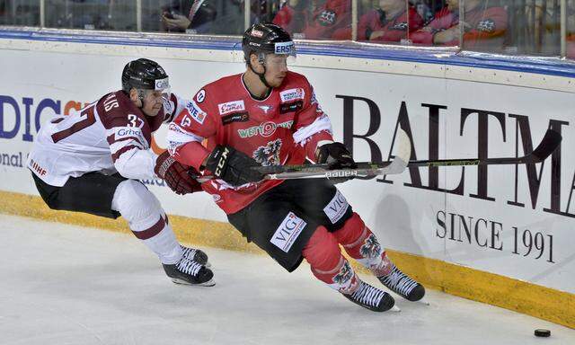 EISHOCKEY OLYMPIAQUALIFIKATION IN RIGA: OeSTERREICH - LETTLAND