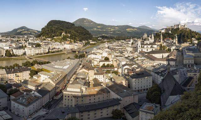 Austria, Salzburg, view to the city