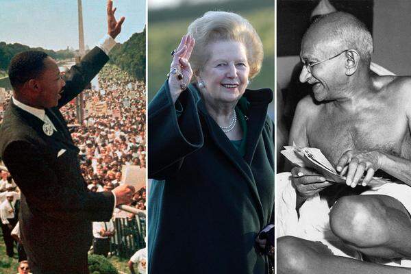 Martin Luther King, Margaret Thatcher und Mahatma Gandhi sind nur drei jener Politiker, die mit ihren Reden den Lauf der Geschichte veränderten. Ihre Worte stifteten Frieden oder lösten Kriege aus. Ein Überblick über berühmte Ansprachen der vergangenen Jahrzehnte.(hell)