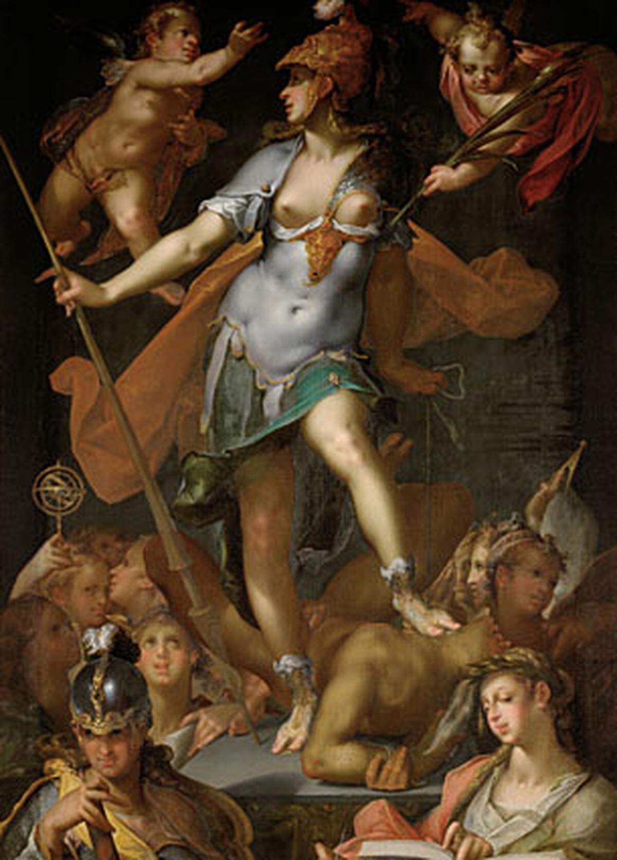 Bartholomäus Spranger: "Minerva als Siegerin über die Unwissenheit", 1595