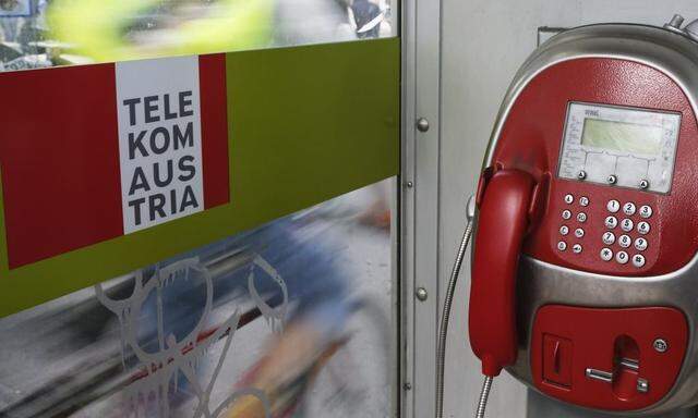 A Telekom Austria phone booth is seen in Vienna