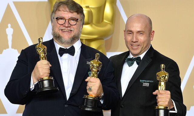 Filmmaker Guillermo del Toro winner of the awards for Best Director and Best Picture for The Shape