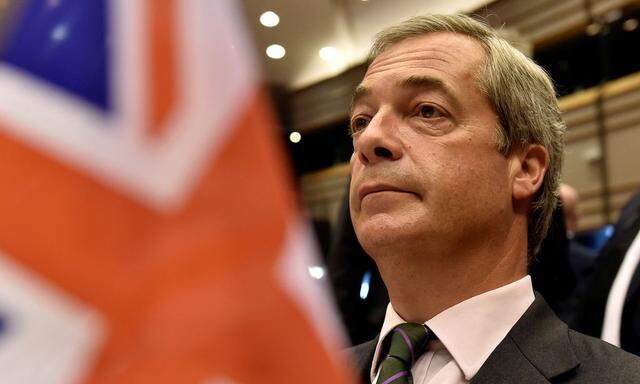 Farage, the leader of the UKIP, attends a plenary session at the European Parliament on the outcome of the 'Brexit' in Brussels