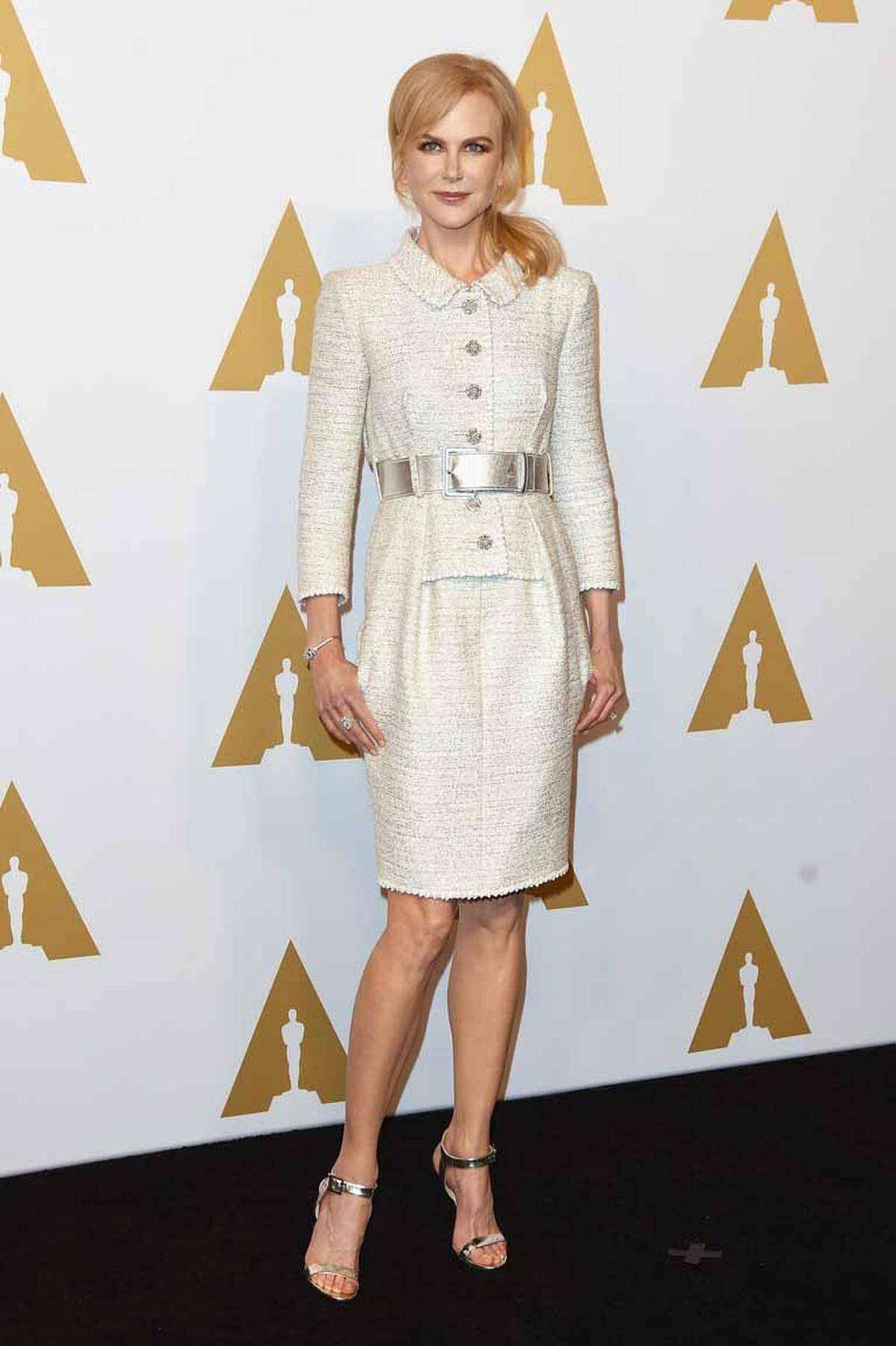 Nicole Kidman (Nebendarstellerin für "Lion") trug ein Chanel-Kostüm.