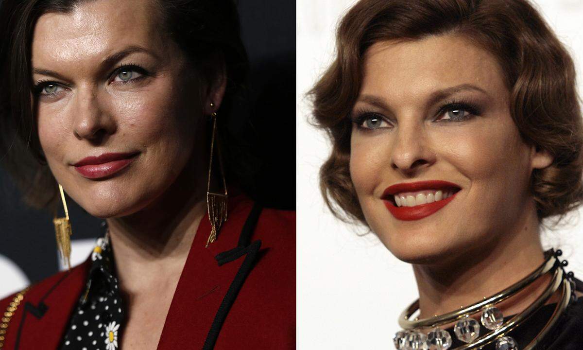 Milla Jovovich (l.) und Linda Evangelista (r.) prägten die Supermodel-Ära der 90-Jahre.