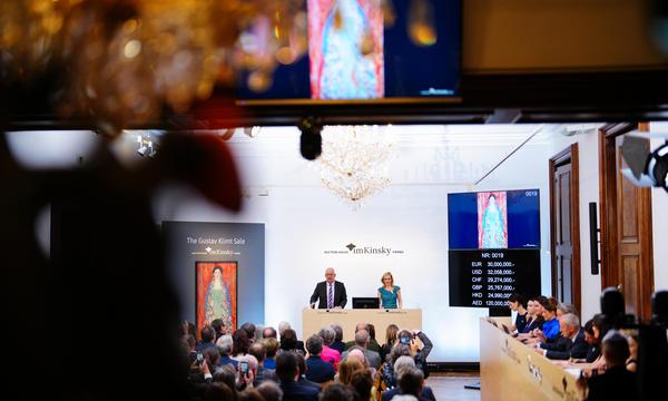 Gustav Klimts „Bildnis Fräulein Lieser“ wurde im Auktionshaus im Kinsky versteigert.