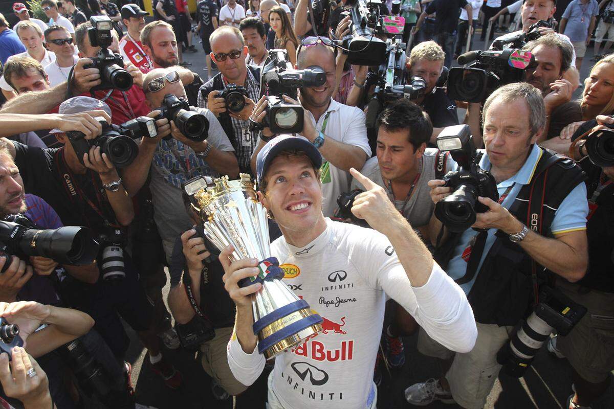... oder Monza, überall hieß der Sieger Sebastian Vettel.