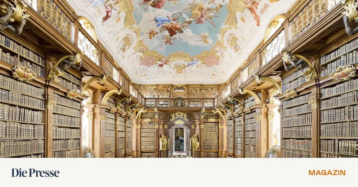 Barockbibliothek-Melk-Unesco-Welterbe-wird-seitenweise-saniert-premium-