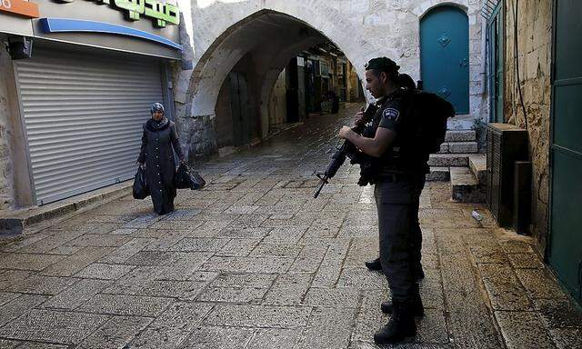 Sicherheitsmaßnahmen in der Jerusalemer Altstadt