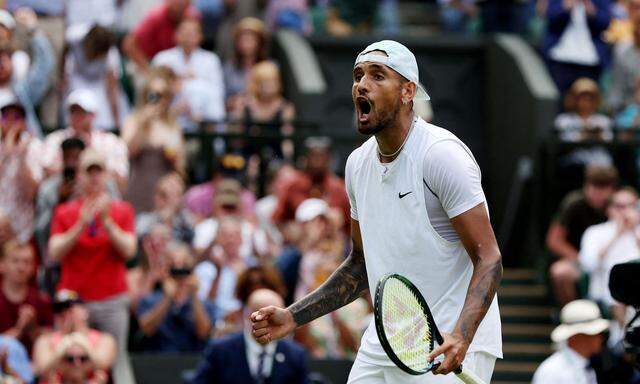 Nick Kyrgios zieht in Wimbledon ins Viertelfinale ein.