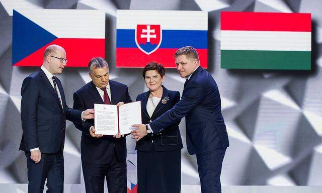 Im März signalisierten die Regierungschefs der Visegrád-Länder noch Einigkeit.