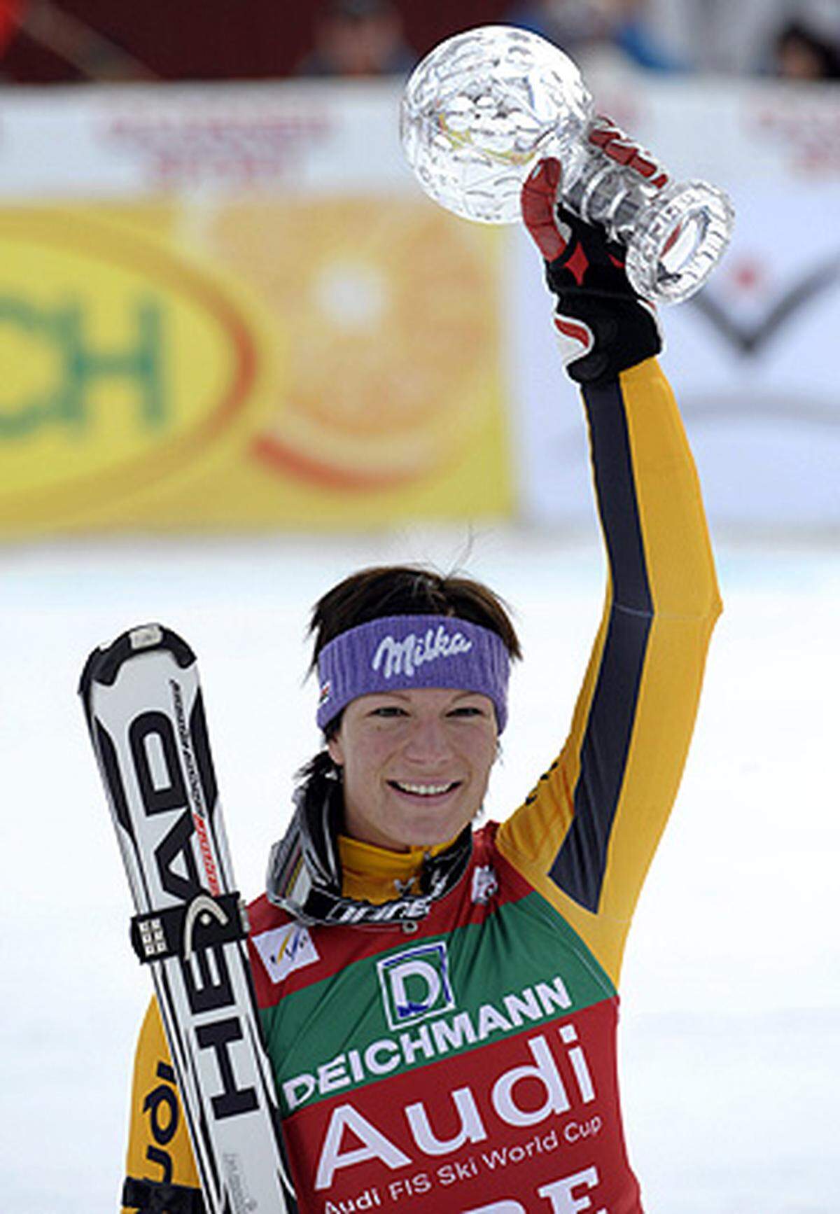 Eine klare Sache für die Deutsche Maria Riesch: Sie gewann vier von neun Slalom-Bewerben und siegte überlegen vor Sarka Zahrobska.