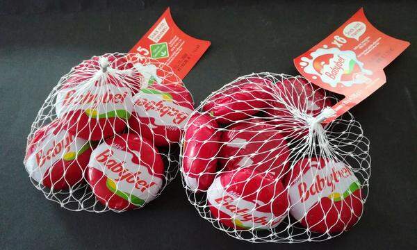 10,1 Prozent der Stimmen Bei den  Mini Babybel Käsekugeln sind nicht nur Laibe klein, sondern auch die Netze locker befüllt. Neuerdings sind nur noch fünf (100 Gramm) statt sechs Käsekugeln (120 Gramm) enthalten. Die Verbraucherschützer kritisieren eine versteckte Preiserhöhung von 20 Prozent, der Hersteller rechtfertigt sich damit, dass ein "Ohne Gentechnik"-Siegel zu höheren Produktionskosten geführt hat.