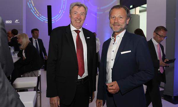 REIWAG-Chef Viktor Wagner (l.) mit PR-Agenturbesitzer Rudolf Melzer.