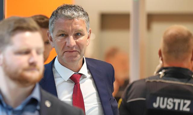 Zweiter Prozess gegen Thüringens AfD-Landeschef Björn Höcke in Halle an der Saale.